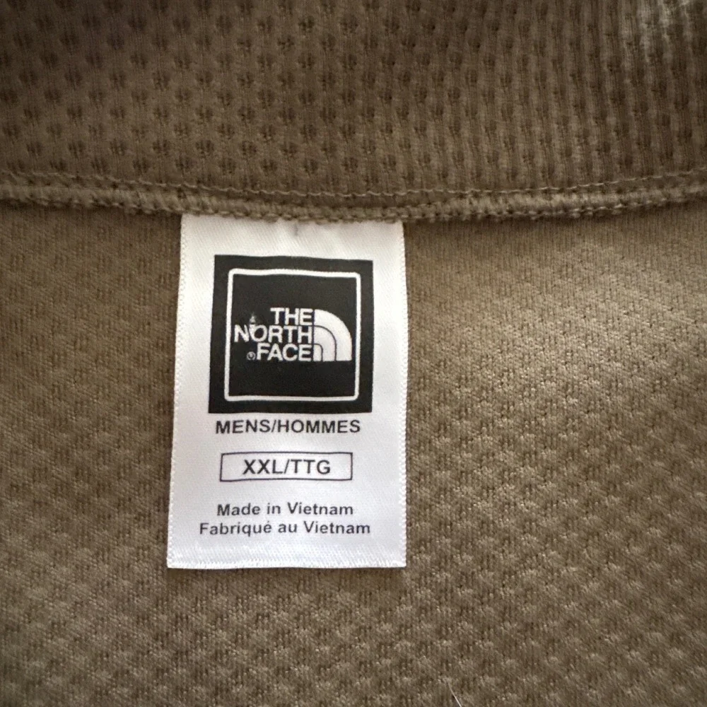 The North Face Polo Shirt Olive Brown VaporWick Quarter-Zip Mens XXL